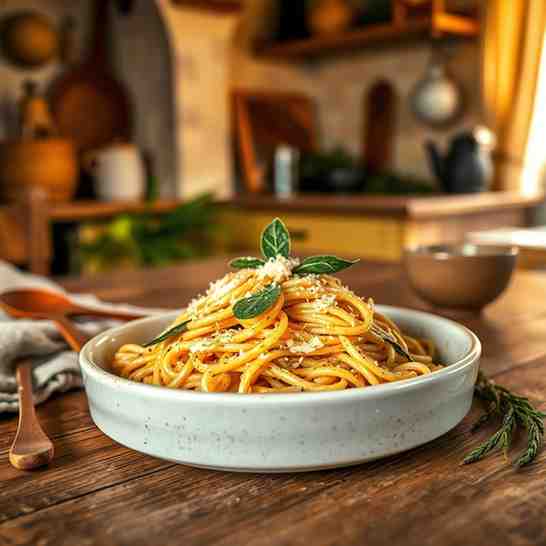 Homemade Pizzoccheri - Italian Pasta with Cheese